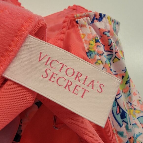 Victoria's Secret Very Sexy Balconet Bra Bright Multicolor Padded Underwire 32D - Picture 3 of 5